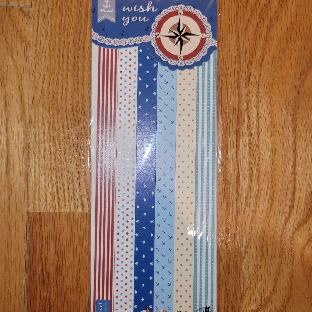 Origami star paper strips